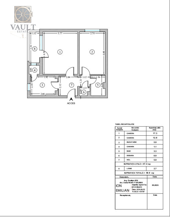 Apartament 2 camere-7 minute metrou Dristor-RISC 2