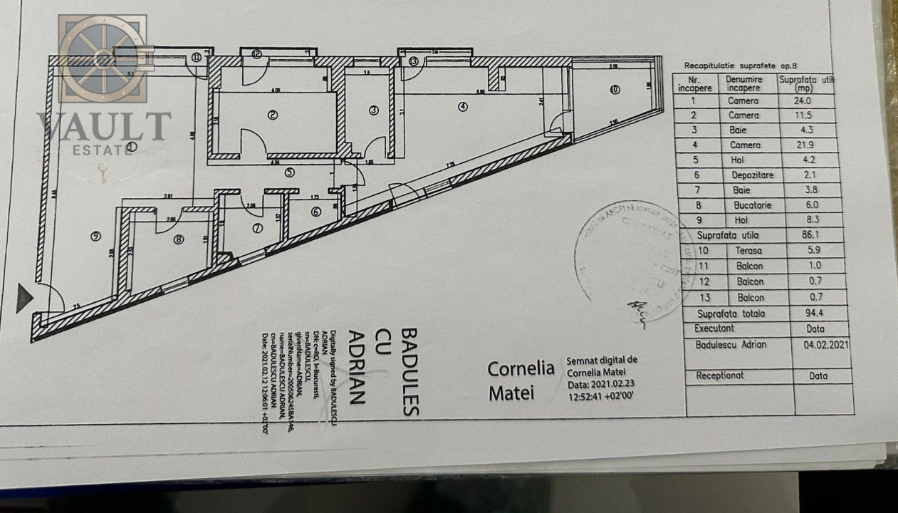 Apartament 3 Camere 102 mp | Etaj 1 | Bloc 2022 | Fundeni 