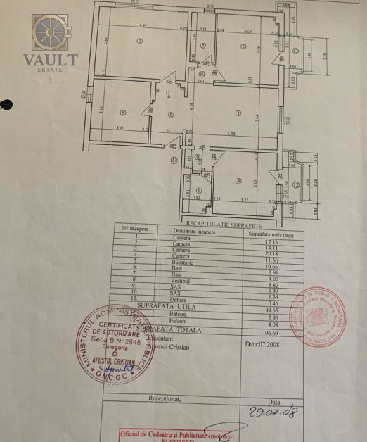 APARTAMENT 4 CAMERE-SEBASTIAN-PARC-DECOMANDAT-2 BAI-2 BALCOANE