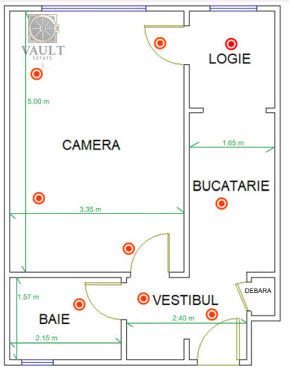 Garsoniera -ETAJ 1 - zona TINERETULUI 