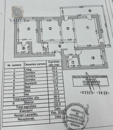 3 CAMERE - 98 MP - NUSCO - PARCARE SUBTERANA