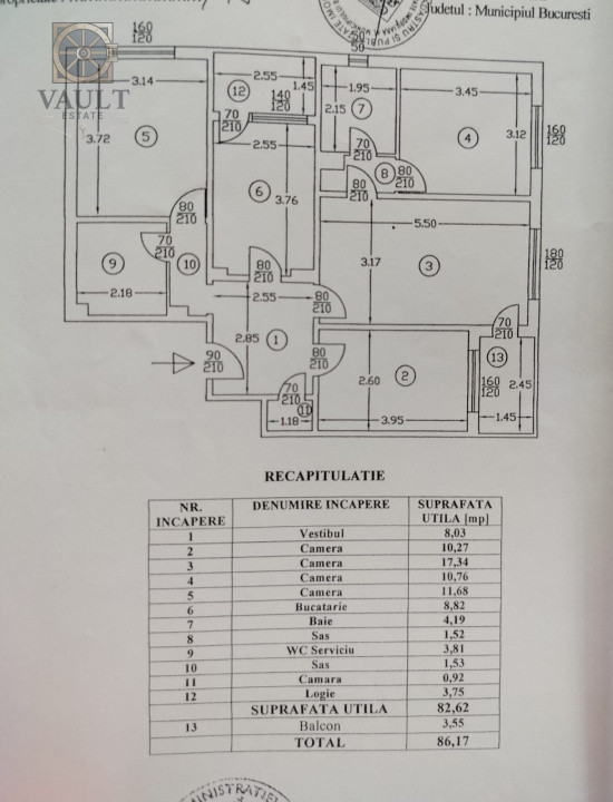 4 CAMERE - CENTRALA PROPRIE - 10 MINUTE APARATORII PATRIEI 