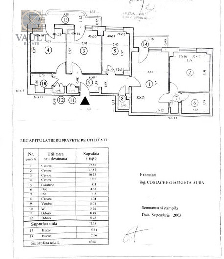 APARTAMENT 4 CAMERE-2 BAI-2 BALCOANE-REABILITAT-MARGEANULUI-RAHOVA 