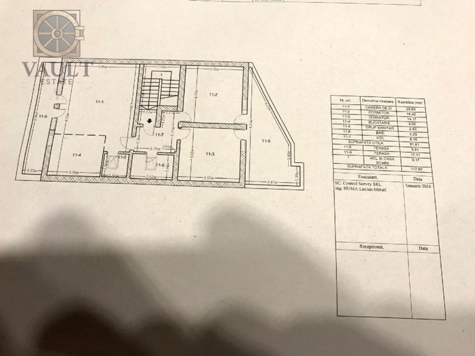 Apartament 3 camere -117,6mp - 1 Decembrie 1918