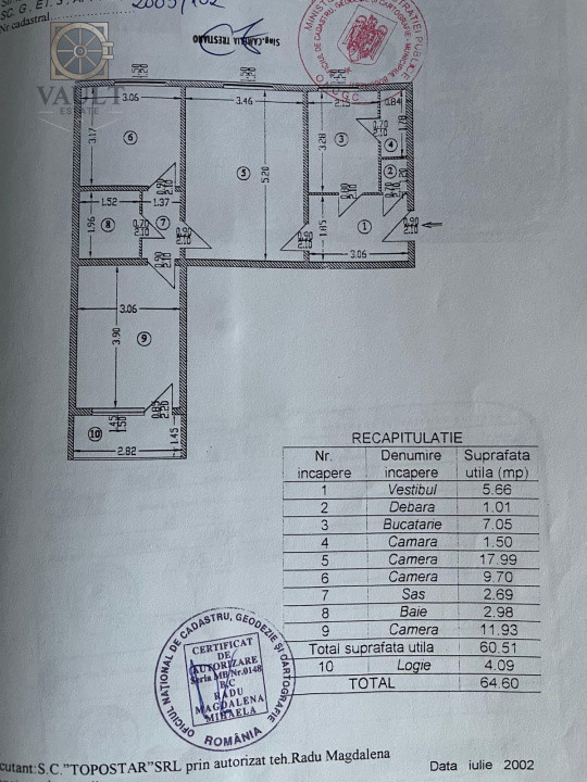 Apartament 3 camere - zona BRANCOVEANU 