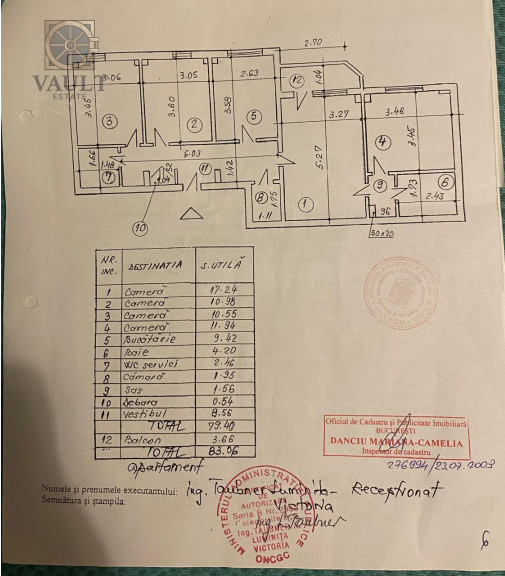 Apartament 4 camere-CENTRALA PROPRIE-Calea Vacaresti