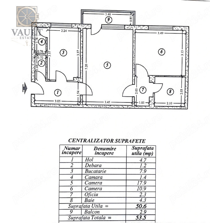 Apartament 2 camere - ETAJ 1 - zona P-TA RESITA 