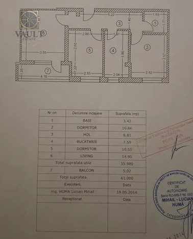 Apartament 3 camere-1 Decembrie 1918 