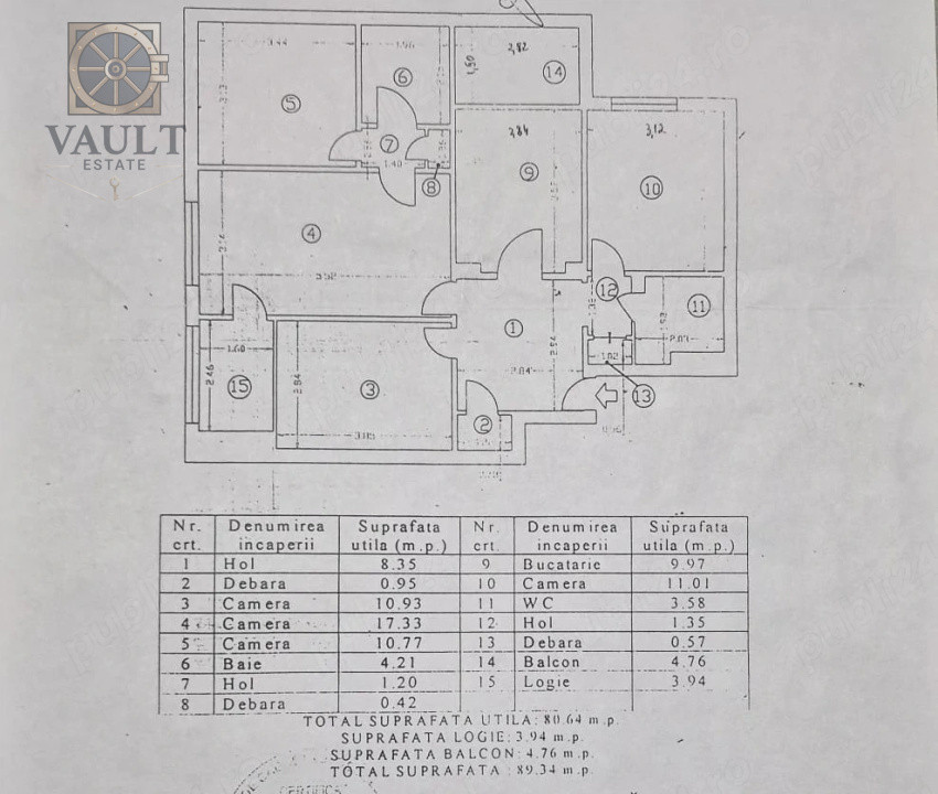 APARTAMENT 4 CAMERE -2 BAI-2 BALCOANE-GORJULUI-DEZROBIRII