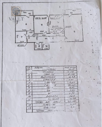 Apartament 3 camere -2 bai-66mp-bloc 1982-Chisinau-Mega Mall