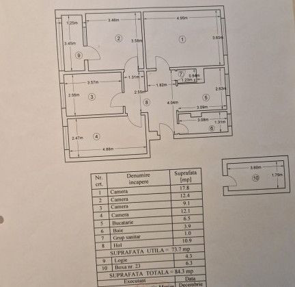 APARTAMENT 4 CAMERE - DECOMANDAT - BOXA LA SUBSOL