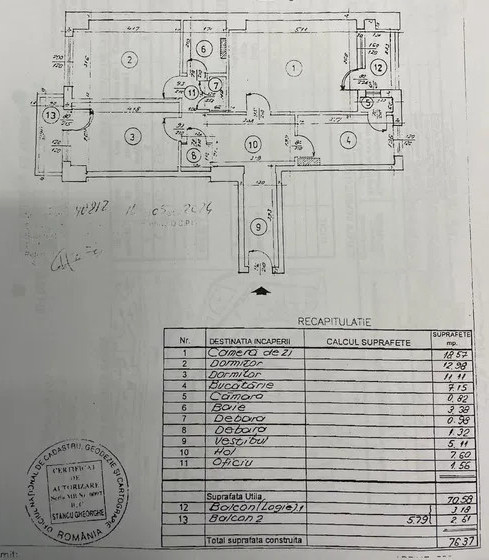 Apartament 3 camere decomandat - MegaMall
