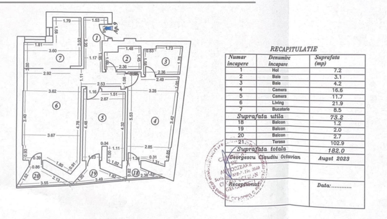 Închiriere apartament 3 camere -loc parcare subteran -Bloc NOU- Unirii