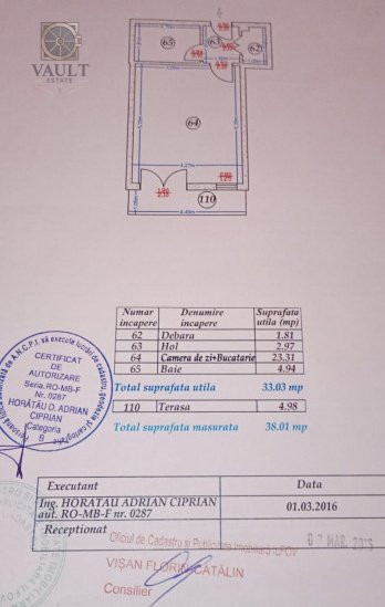 Garsoniera cf1 SPATIOASA/MOBILATA - Fundeni- Marului