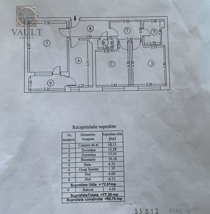 Apartament 3 camere-zona Grozavesti / Orhideea