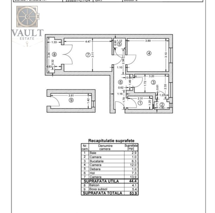 Apartament 2 camere Floreasca-Boxa la Subsol
