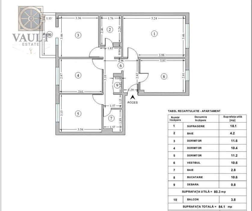 Apartament 4 camere- Baneasa - Aerogari- Parcul Herastrau - 