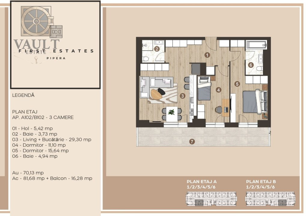 Apartament 3 camere |  First Estates Residence