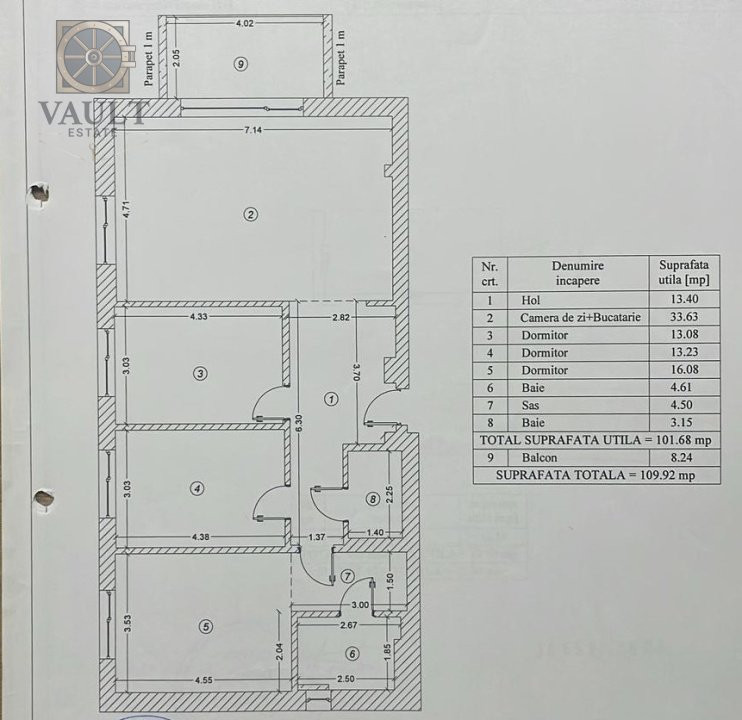 Apartament 4 camere - Domenii in complexul Luxuria Residence - 2x parcari 