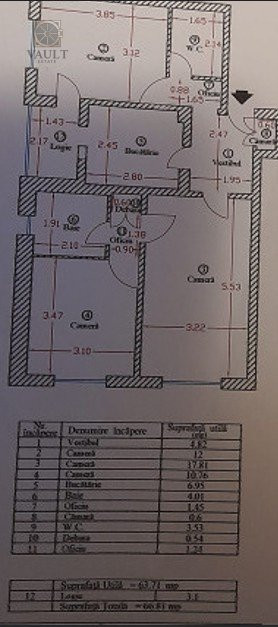 Apartament 3 camere-Parcul Teiul Doamnei  -Strada Brebu -67MP