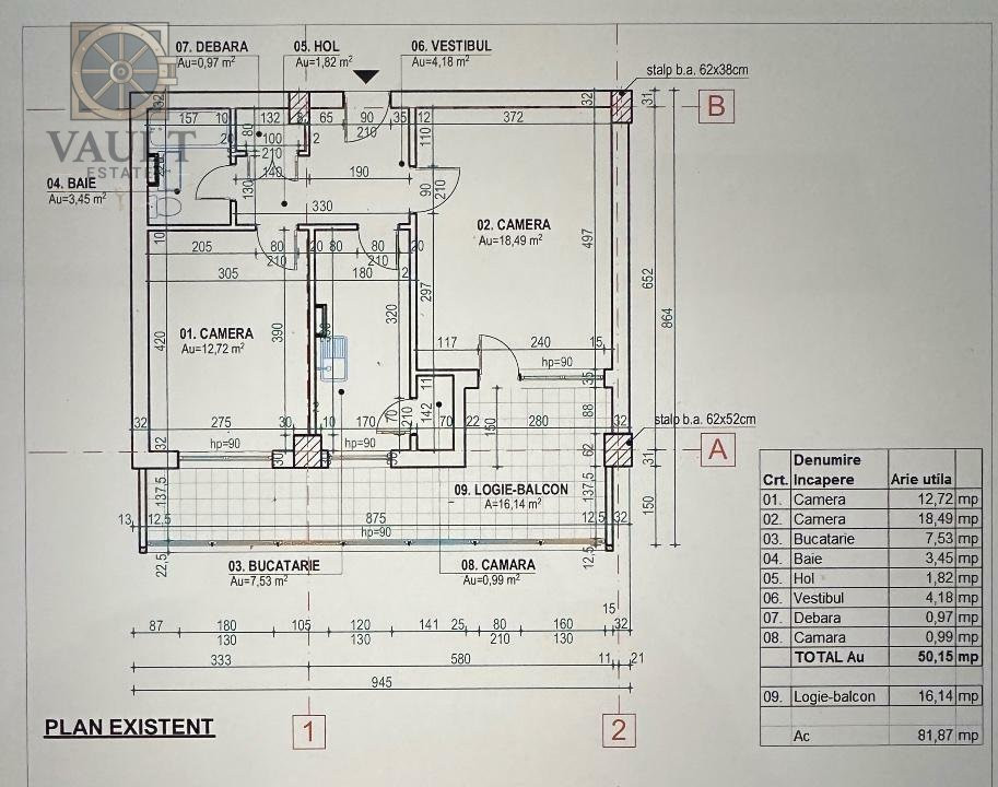 Apartament 2 Camere Dorobanti - Spatios - Balcon Mare