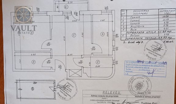 Apartament 2 camere + boxa 6mp - Metrou Piata Romana- Risc 1
