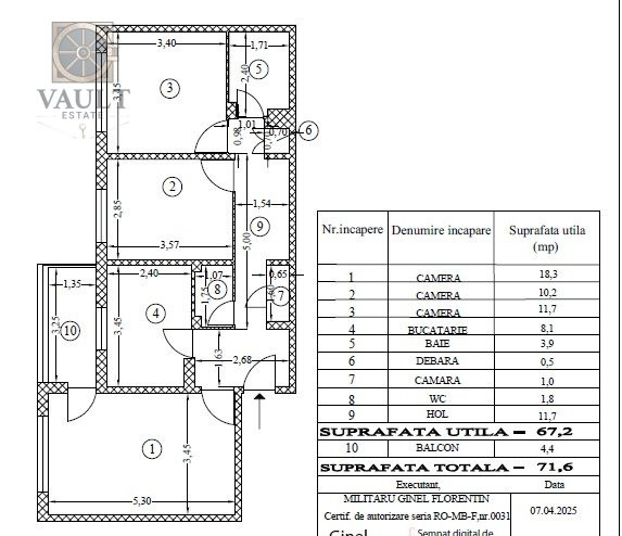 Apartament 3 camere +boxa spatioasa- Bvd. Chisinau