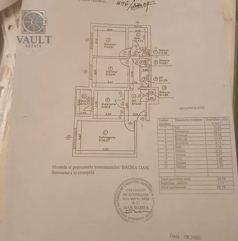 Apartament 3 camere -decomandat- bloc anvelopat-Sebastian