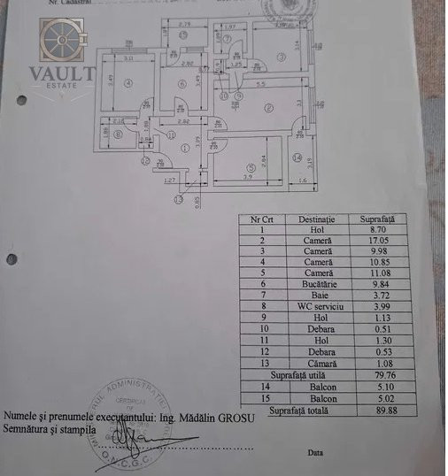 APARTAMENT 4 CAMERE-PANTELIMON-BULEVARDUL CHISINAU-2 BAI-2 BALCOANE