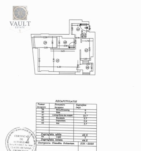 Studio dublu 45mp Bloc 2022 - Baneasa / Aerogarii