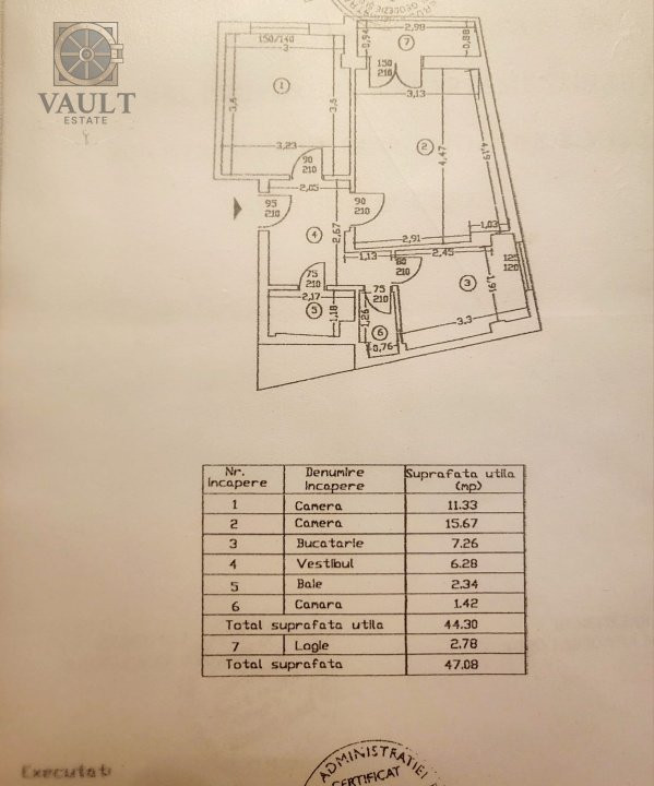 Apartament 2 camere CISMIGIU-centrala proprie-FARA RISC