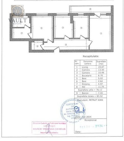3 camere 84mp-MUTARE IMEDIATA-CENTRALA PROPRIE-BERCENI