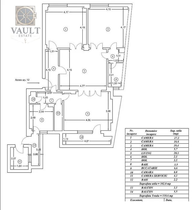Apartament 4 camere 2 balcoane- vedere Parcul Cismigiu- Risc seismic 2