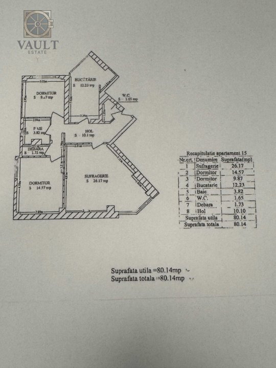 Apartament 3 camere- 80 mp- Decomandat- Octavian Goga 