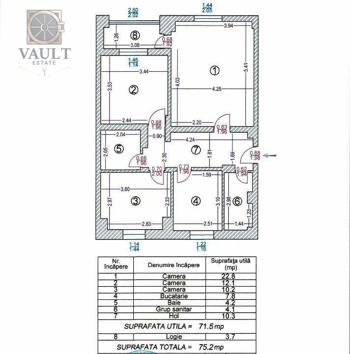 APARTAMENT 3 CAMERE- DECOMANDAT - 2 BAI - CALEA CALARASI