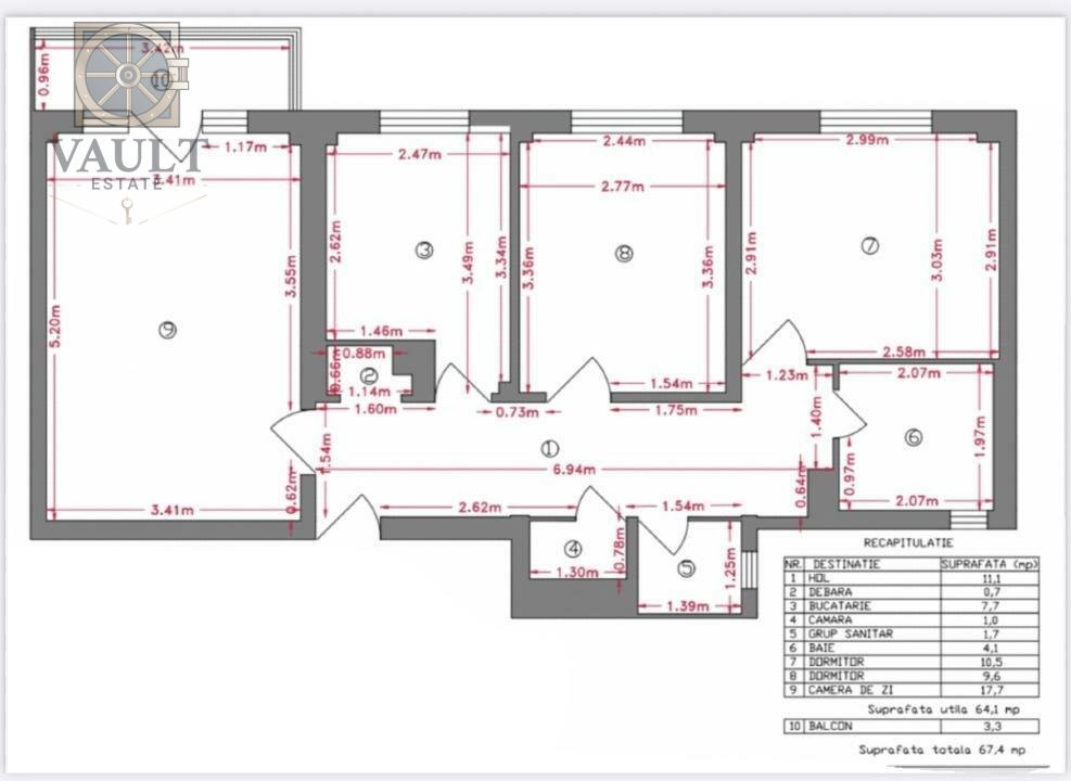 Apartament 3 camere- Decomandat- Bloc anvelopat- Tineretului