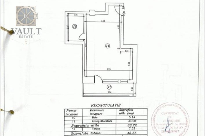 Studio 45mp - Centrala porprie - Baneasa