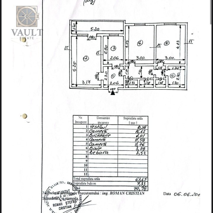 Apartament 3 camere- decomandat- Aliorului