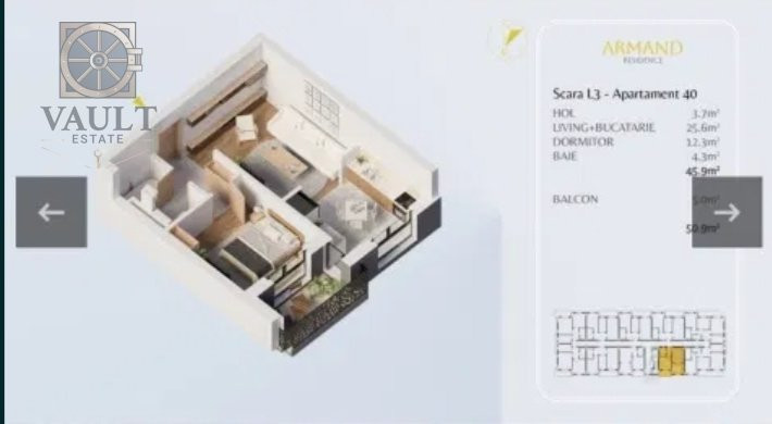 Apartament 2 camere - Primul detinator - Theodor Pallady