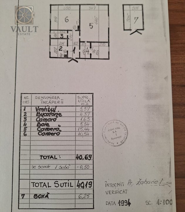 APARTAMENT 2 CAMERE DECOMANDAT - CENTRALA PROPRIE - DAMAROAIA