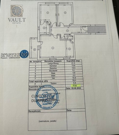 APARTAMENT 3 CAMERE / CENTRALA PROPRIE / AN 2025 / MILITARI 