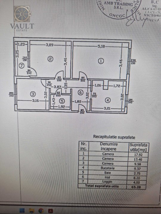 Apartament 3 camere - Bloc anvelopat - Auchan - TITAN