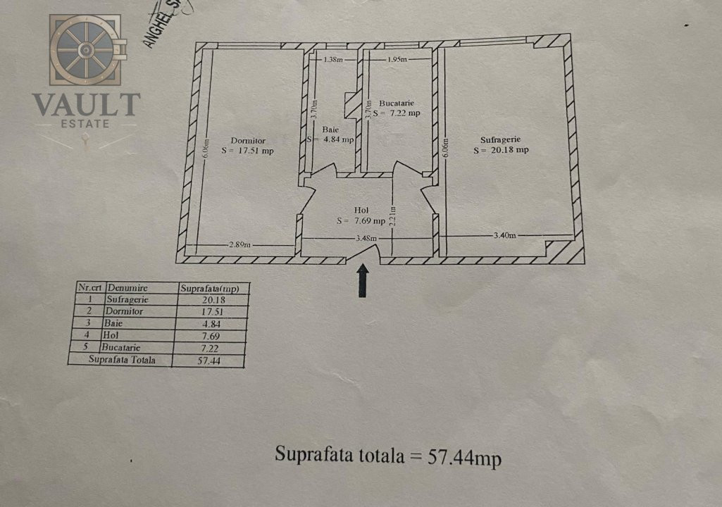 APARTAMENT 2 CAMERE / IDEAL PENTRU LOCUINTA SAU SEDIU DE FIRMA / PRECIZIEI