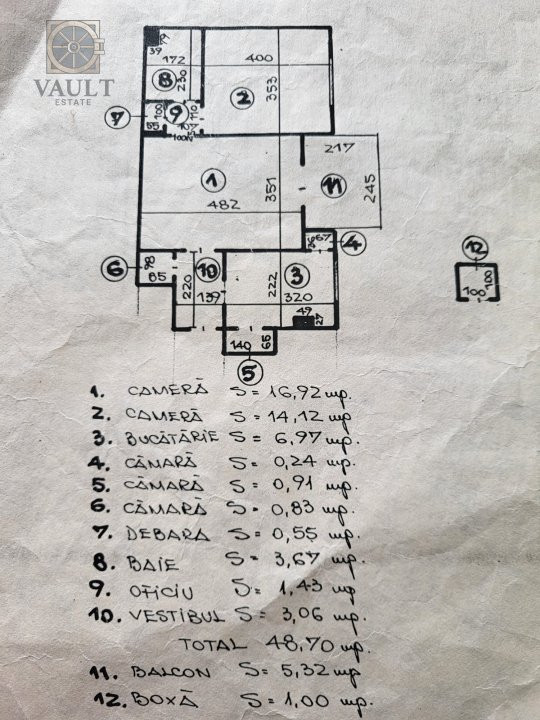 APARTAMENT 2 CAMERE  DOAMNA GHICA - 54MP  SUPRAFATA UTILA TOTALA 