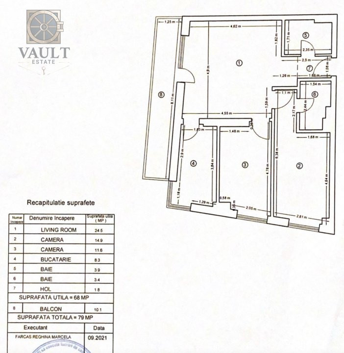 Închiriere apartament 3 camere Hyperion 