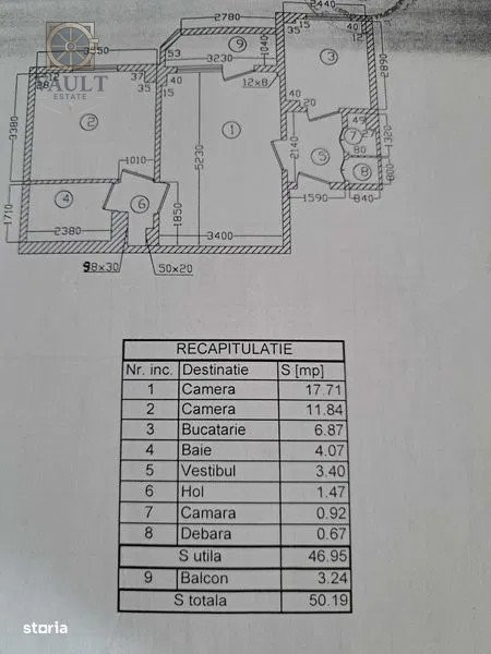Apartament 2 camere- Mosilor 