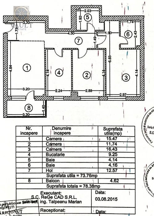 Apartament 3 camere  - Theodor Pallady-78.38MP