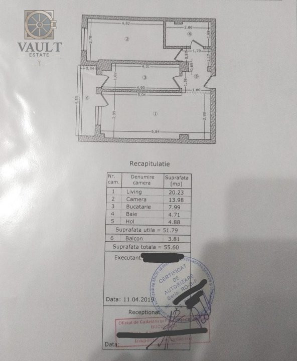 Apartament 2 camere -56Mp - Pallady