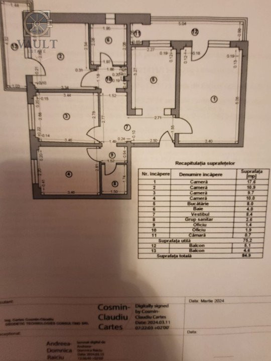 APARTAMENT 4 CAMERE-RAHOVA-DUMBRAVA NOUA-BARCA-2 BALCOANE-2 BAI