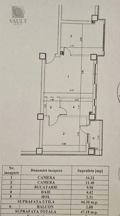 Apartament 2 camere Trapezului-1 Decembrie 1918